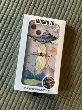 iPhone 14 plus MOSNOVO UFO Abduction Clear Phone Case - NOT MAG SAFE